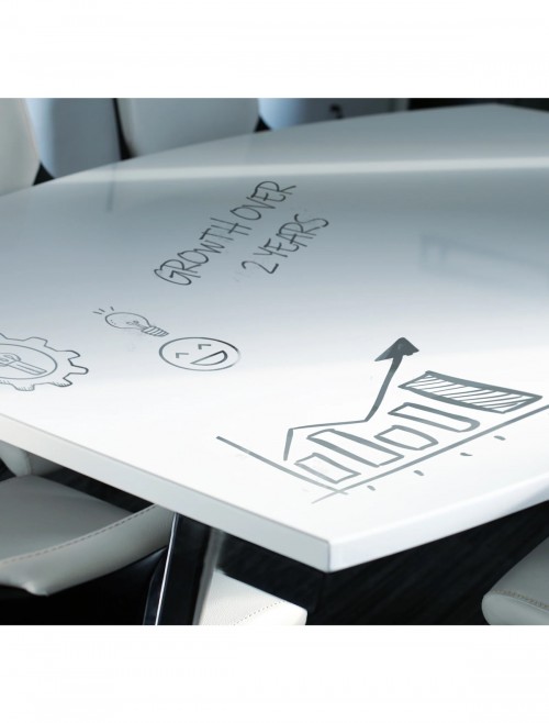 Boardroom Table 1800mm High Gloss White Writable Boardroom Table I003057 by Dynamic - enlarged view