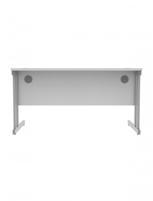 Office Desks TC Core Straight Desk Arctic White 1400x800mm CORE1480DUWHT - enlarged view