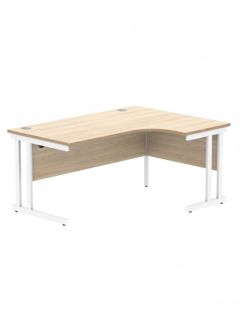 Office Desks Canadian Oak TC Core 1600mm L Shaped Desk Right Hand CORE1612RHDUOK - enlarged view