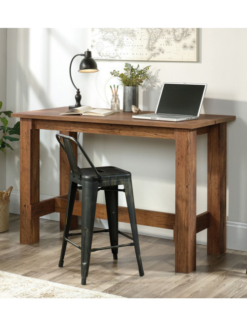 Home Office Desks Counter Height Work Bench Vintage Oak 542717 by Teknik - enlarged view