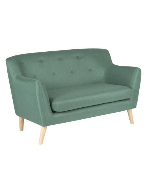 Reception Seating Skandi 2 Seater Sofa Ocean Green 7981 by Teknik