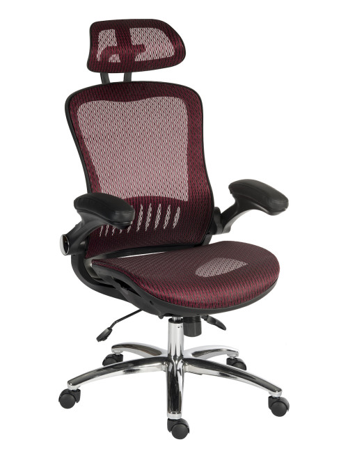 Mesh Office Chair Red Harmony Executive Chair 6956RED by Teknik - enlarged view