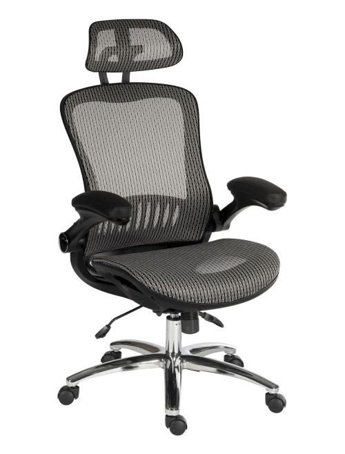 Mesh Office Chair Grey Harmony Executive Chair 6956GREY by Teknik - enlarged view