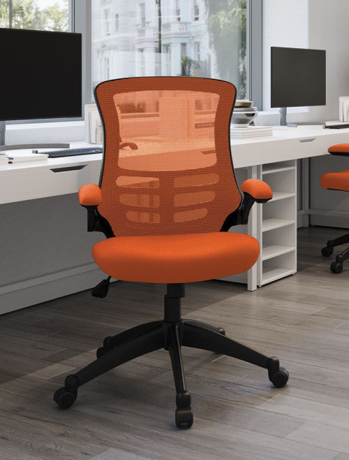 Mesh Office Chair Orange Luna Computer Chair BCM/L1302/OG by Eliza Tinsley - enlarged view