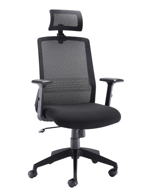 Mesh Office Chair Black Denali Executive Chair with Headrest CH3300BK by TC Office - enlarged view