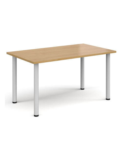 Rectangular Meeting Table Oak 1400mm Wide Table DRL1400-C-O by Dams - enlarged view
