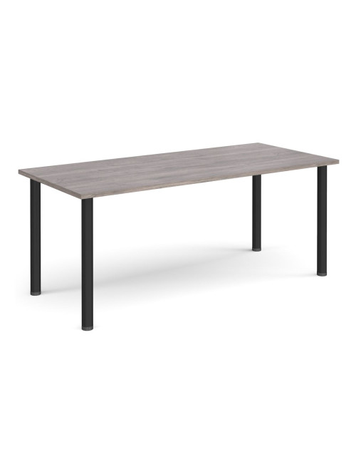 Rectangular Meeting Table Grey Oak 1800mm Wide Table DRL1800-C-GO by Dams - enlarged view