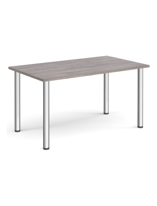 Rectangular Meeting Table Grey Oak 1400mm Wide Table DRL1400-C-GO by Dams