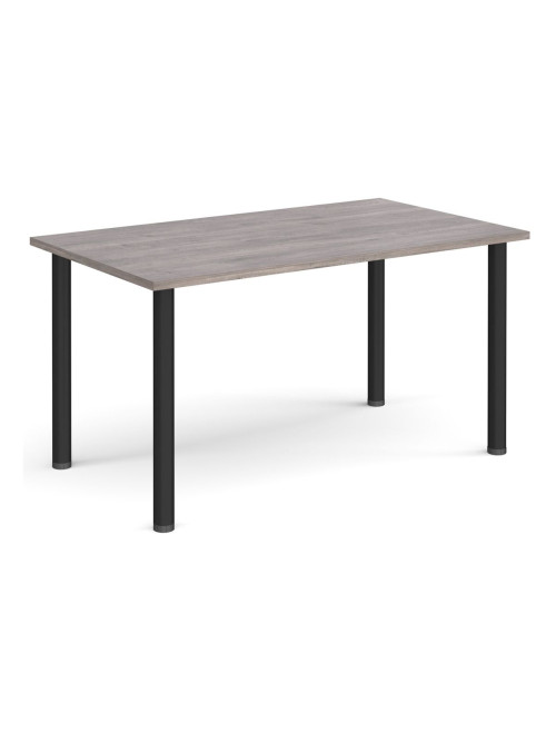 Rectangular Meeting Table Grey Oak 1400mm Wide Table DRL1400-C-GO by Dams - enlarged view