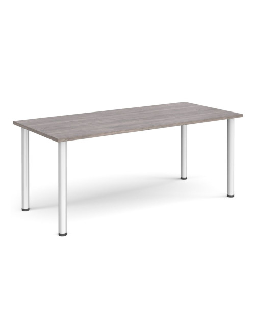 Rectangular Meeting Table Grey Oak 1800mm Wide Table DRL1800-C-GO by Dams - enlarged view