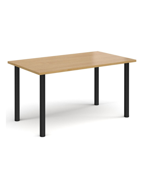 Rectangular Meeting Table Oak 1400mm Wide Table DRL1400-C-O by Dams - enlarged view