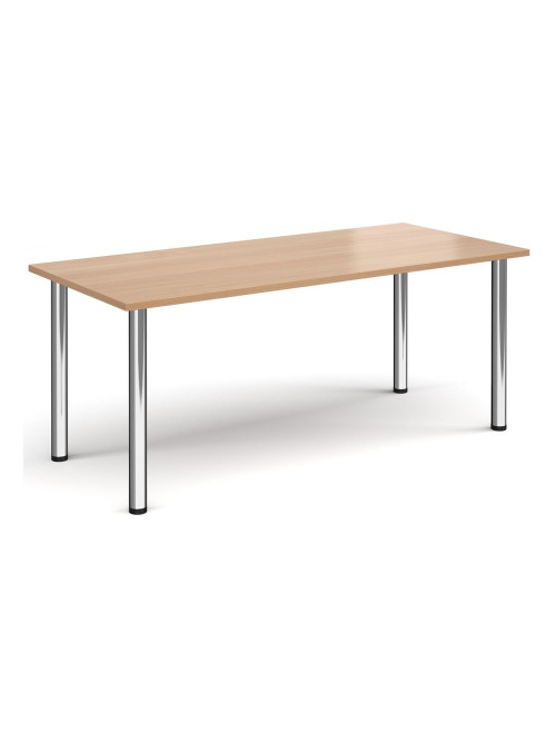 Rectangular Meeting Table Beech 1800mm Wide Table DRL1800-C-B by Dams