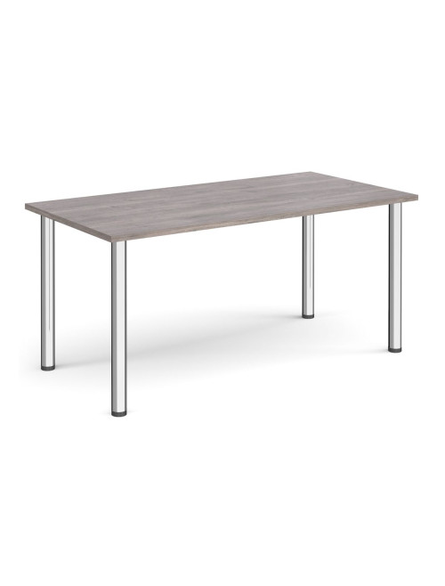 Rectangular Meeting Table Grey Oak 1600mm Wide Table DRL1600-C-GO by Dams