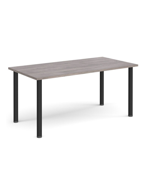 Rectangular Meeting Table Grey Oak 1600mm Wide Table DRL1600-C-GO by Dams - enlarged view