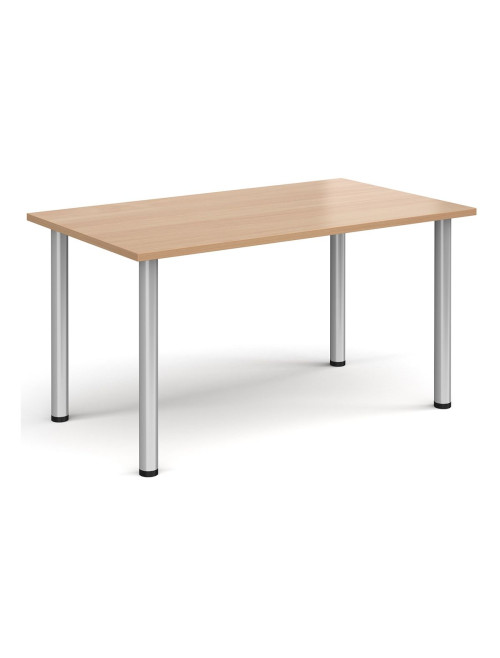 Rectangular Meeting Table Beech 1400mm Wide Table DRL1400-C-B by Dams - enlarged view