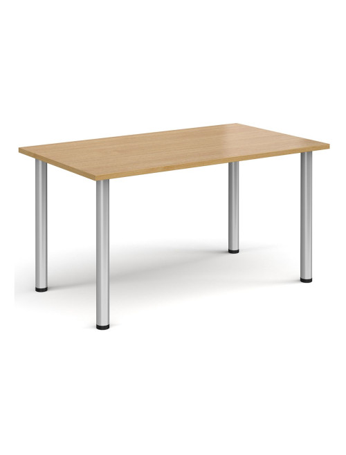 Rectangular Meeting Table Oak 1400mm Wide Table DRL1400-C-O by Dams - enlarged view