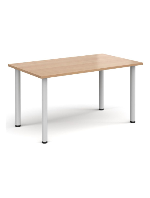 Rectangular Meeting Table Beech 1400mm Wide Table DRL1400-C-B by Dams - enlarged view