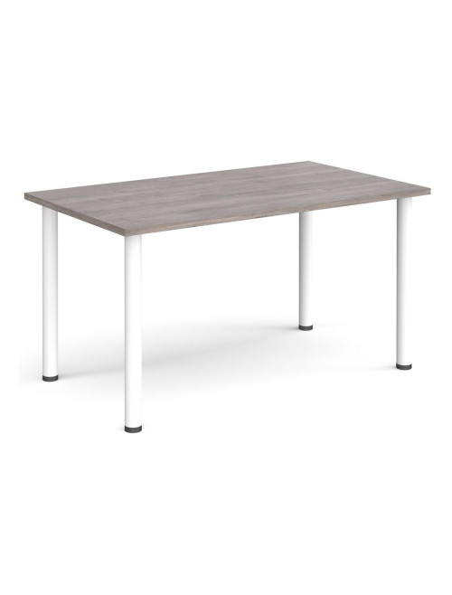 Rectangular Meeting Table Grey Oak 1400mm Wide Table DRL1400-C-GO by Dams - enlarged view