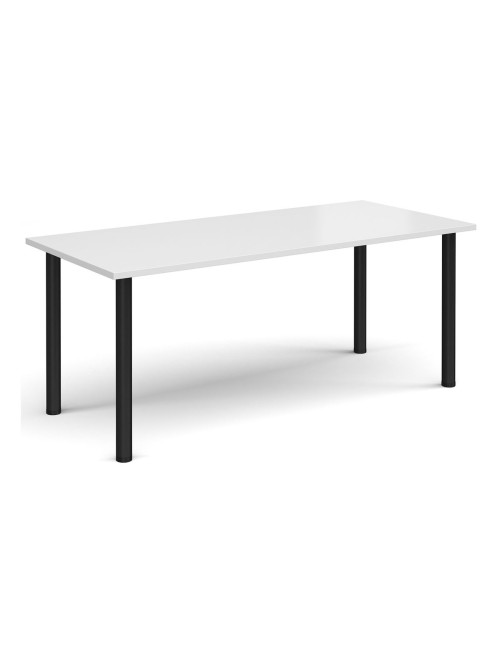 Rectangular Meeting Table White 1800mm Wide Table DRL1800-C-WH by Dams - enlarged view