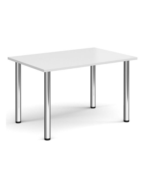 Rectangular Meeting Table White 1200mm Wide Table DRL1200-C-WH by Dams
