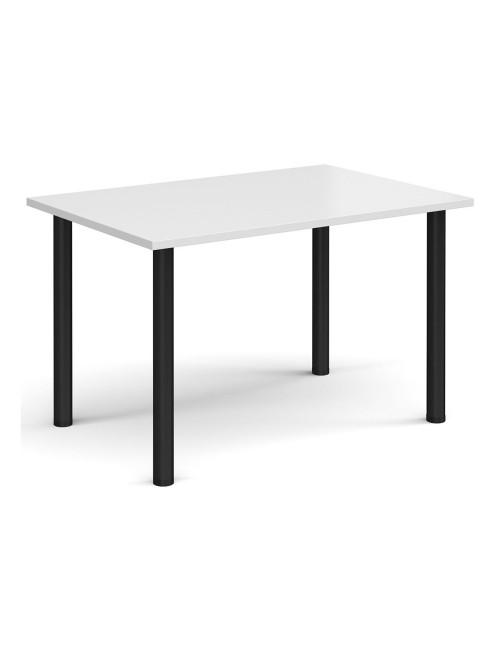Rectangular Meeting Table White 1200mm Wide Table DRL1200-C-WH by Dams - enlarged view