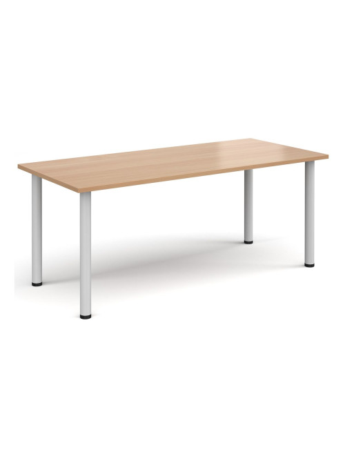 Rectangular Meeting Table Beech 1800mm Wide Table DRL1800-C-B by Dams - enlarged view