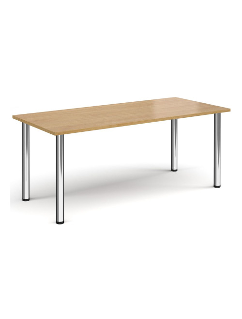 Rectangular Meeting Table Oak 1800mm Wide Table DRL1800-C-O by Dams - enlarged view