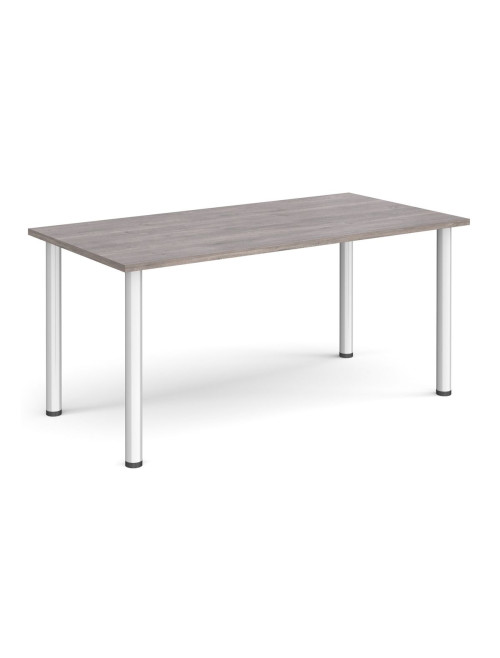 Rectangular Meeting Table Grey Oak 1600mm Wide Table DRL1600-C-GO by Dams - enlarged view