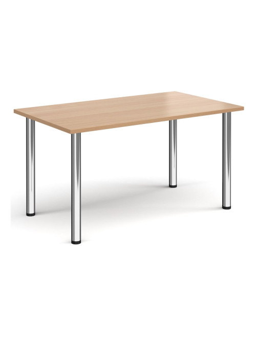 Rectangular Meeting Table Beech 1400mm Wide Table DRL1400-C-B by Dams