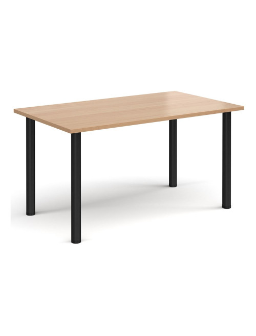 Rectangular Meeting Table Beech 1400mm Wide Table DRL1400-C-B by Dams - enlarged view