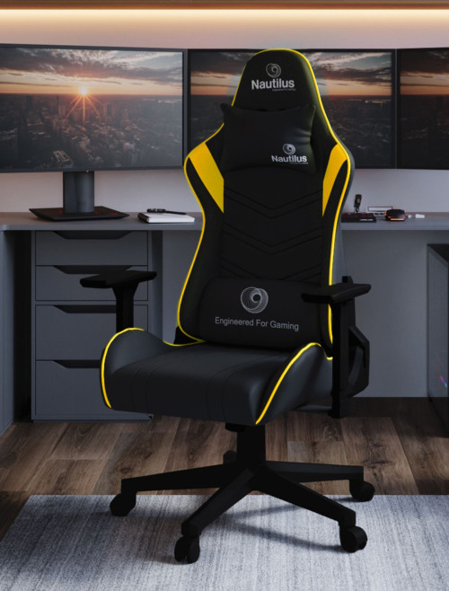 Office Chairs Yellow/Black Apollo Ergonomic Gaming Chair by Nautilus - enlarged view
