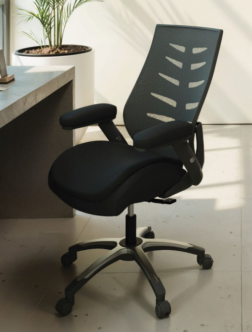 Mesh Office Chair Black Celeste Heavy Duty Bariatric Chair by Nautilus - enlarged view