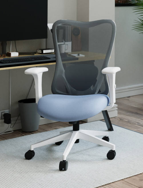 Mesh Office Chair Grey Zephyr Ergonomic Mesh Chair by Nautilus - enlarged view