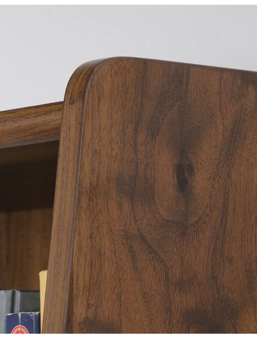 Wide Bookcase Hampstead Park Walnut Storage Cabinet by Teknik - enlarged view