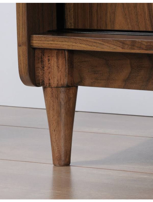 Wide Bookcase Hampstead Park Walnut Storage Cabinet by Teknik - enlarged view