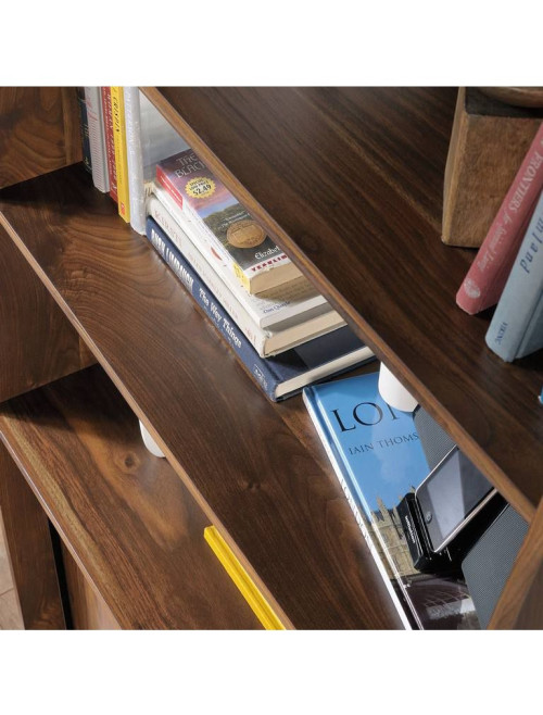 Wide Bookcase Hampstead Park Walnut Storage Cabinet by Teknik - enlarged view