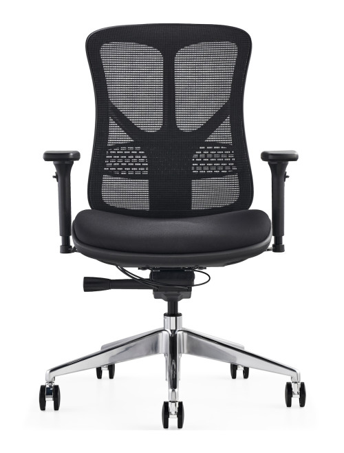 Premium Mesh Office Chair F94 with Fabric Seat by Hood Seating - enlarged view