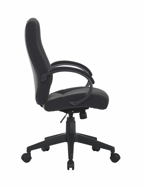 Office Chair Black Dorset High Back Fabric Managers Chair BCF/B432/BK by Nautilus - enlarged view