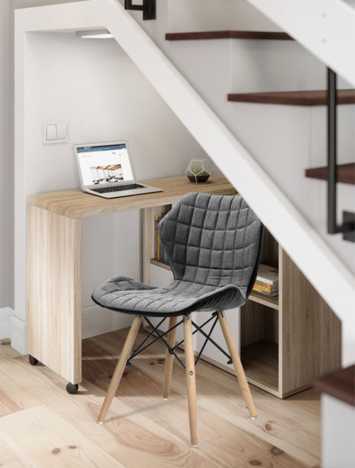 Home Office Desks Pivot Cupboard Desk Sonoma Oak 7700007 by Teknik - enlarged view