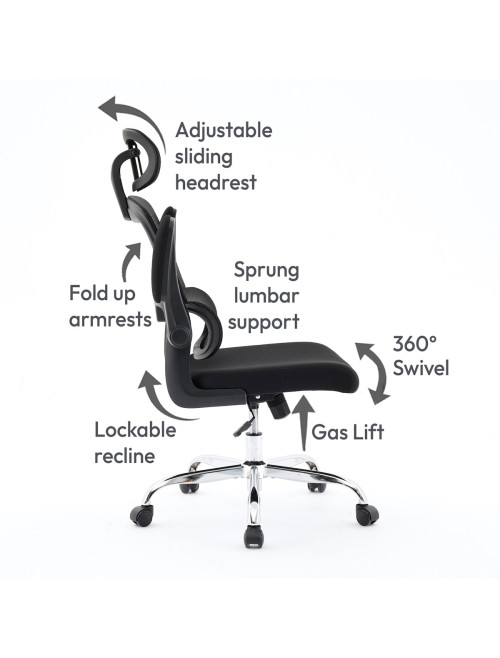 Mesh Office Chair Grey Supreme Computer Chair 253-11-03-04-01 - enlarged view