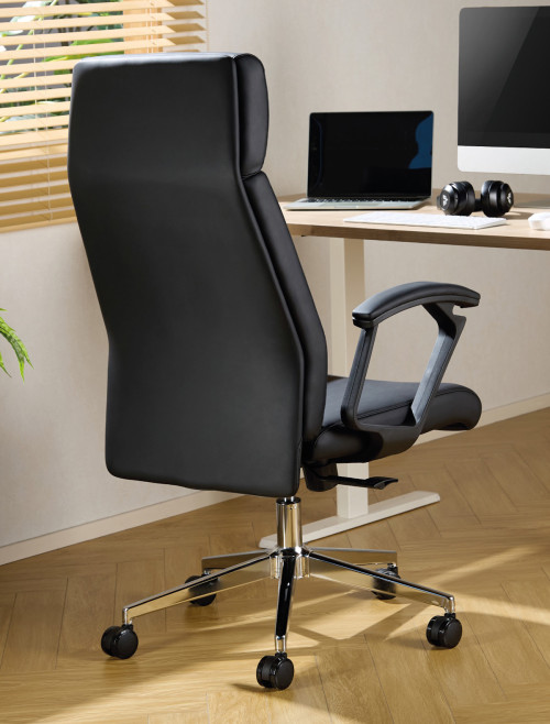 Office Chair Black London Faux Leather Executive Chair CH-LON-BLK - enlarged view