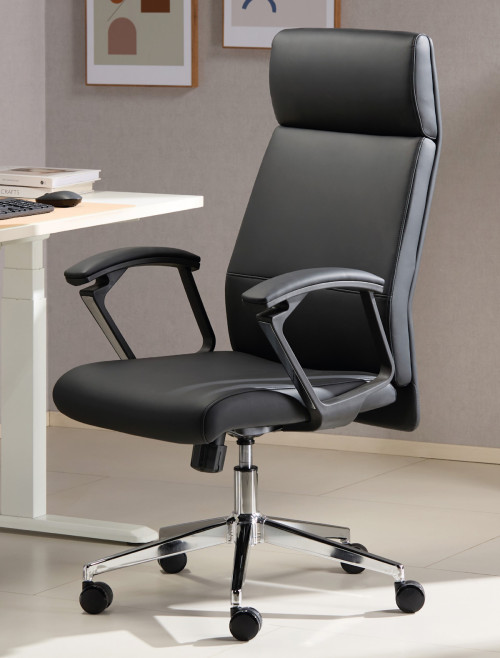 Office Chair Black London Faux Leather Executive Chair CH-LON-BLK - enlarged view