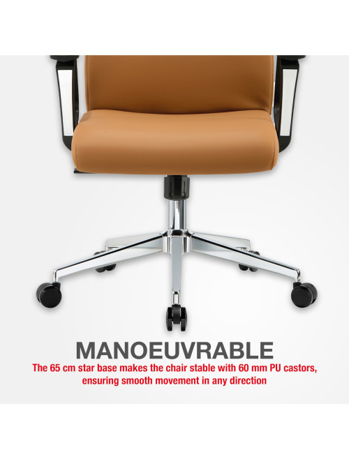 Office Chair Tan London Faux Leather Executive Chair CH-LON-TAN - enlarged view