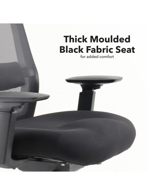 Mesh Office Chair Black Yasmin Operator Chair YAS300T1-K - enlarged view