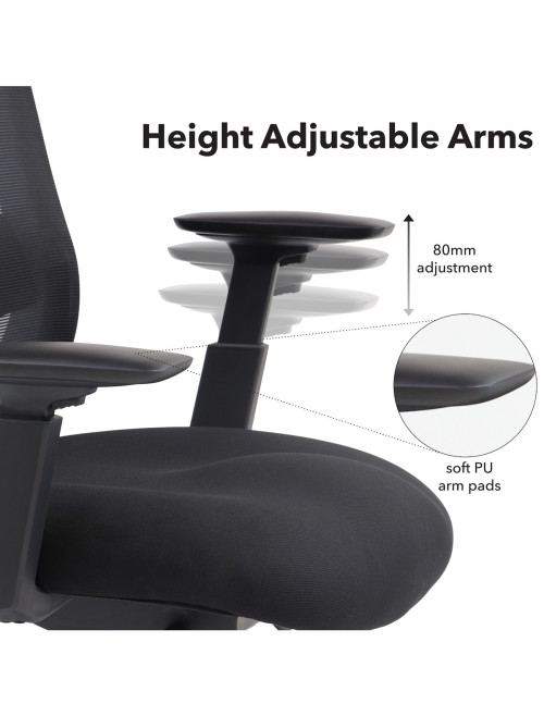 Mesh Office Chair Black Yasmin Operator Chair YAS300T1-K - enlarged view