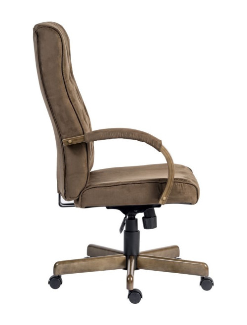 Office Chairs Warwick Brown Suede Effect Executive Chair 7400 - enlarged view