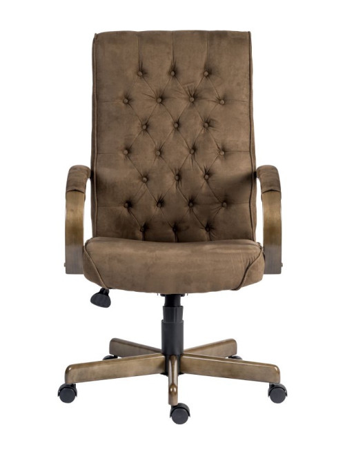 Office Chairs Warwick Brown Suede Effect Executive Chair 7400 - enlarged view