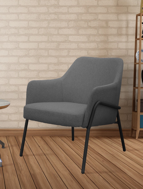 Reception Armchair Corby Dark Grey Reception Lounge Chair COR01-DG