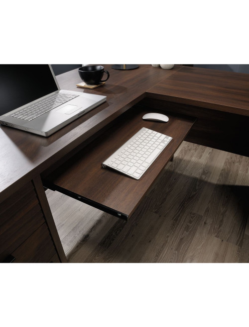 Home Office Desks Elstree Spiced Mahogany Corner Desk 5426914 - enlarged view