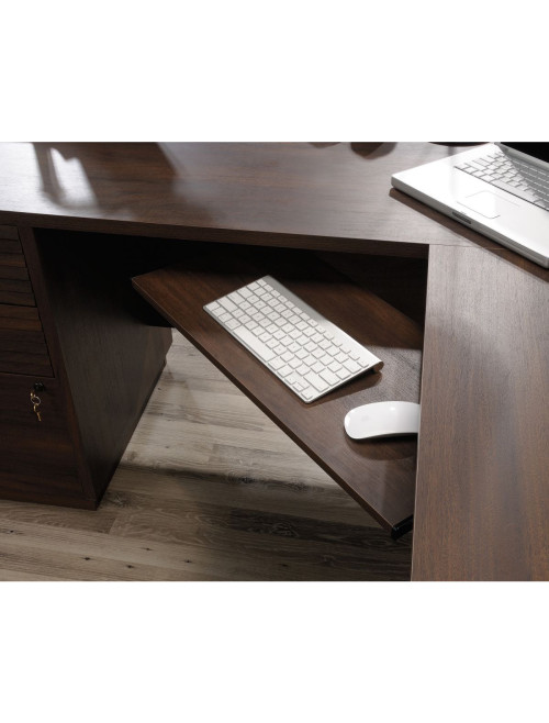 Home Office Desks Elstree Spiced Mahogany Corner Desk 5426914 - enlarged view